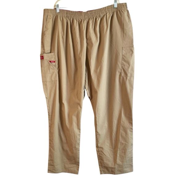 Dickies Pants - NWT Dickies Womens EDS Signature Cargo Khaki Scrub Pants Size 4XL